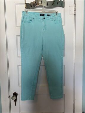 Earl Skinny Ankle Mint-Teal Cropped Jeans Size 16